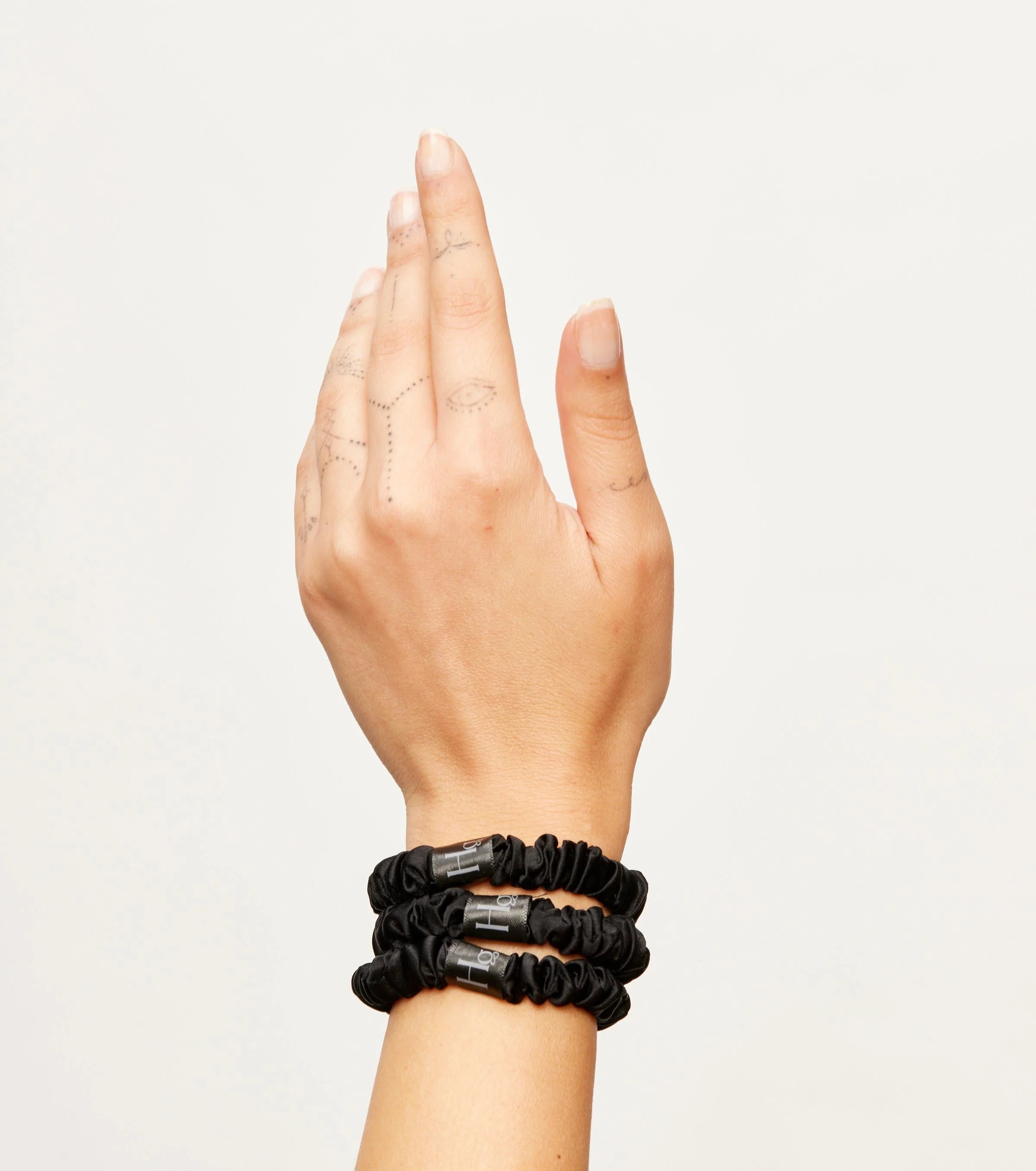 Stone 100% silk hair scrunchies for light hair, reduces breakage and frizz