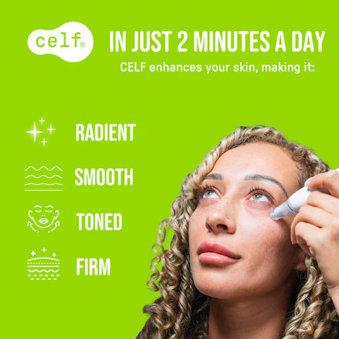 CELF Microvibration Therapy – anti-ageing skincare tool and hyaluronic acid serum for firmer, radiant skin