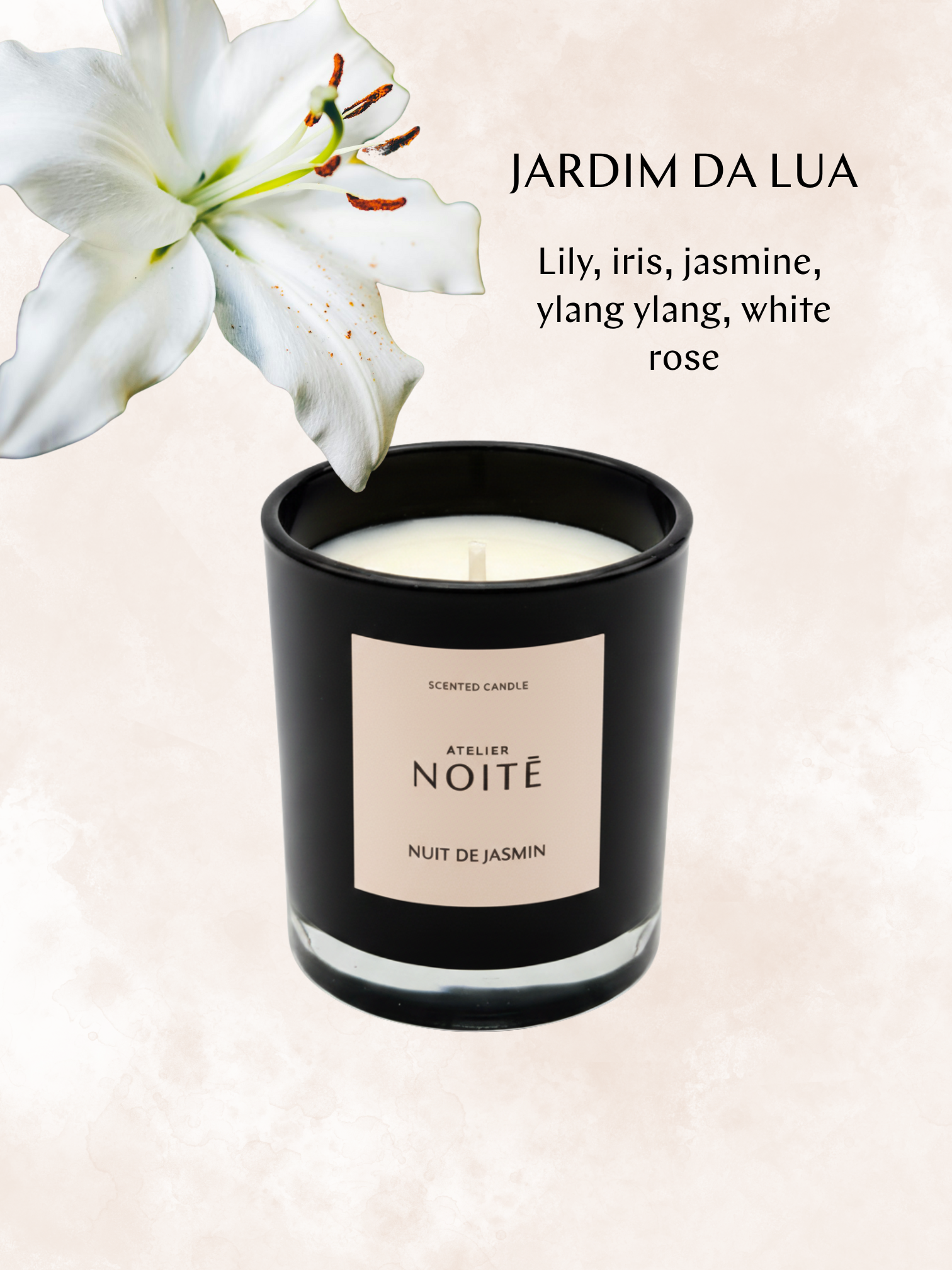 Atelier Noitē Jardim da Lua Votive Candle — moonlit garden white floral scent