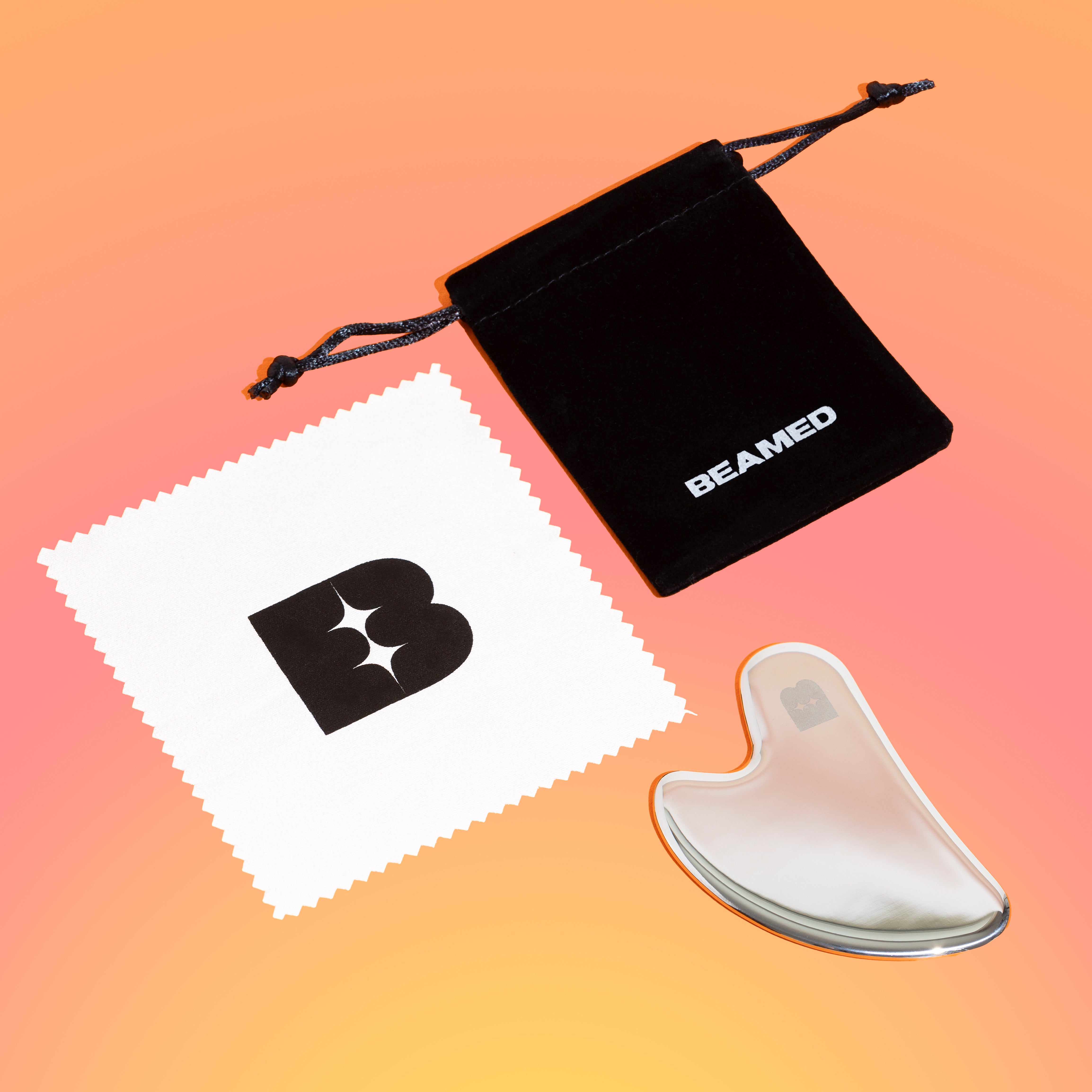 BEAMED Ultimate Gua Sha – stainless steel sculpting tool for facial massage and glow
