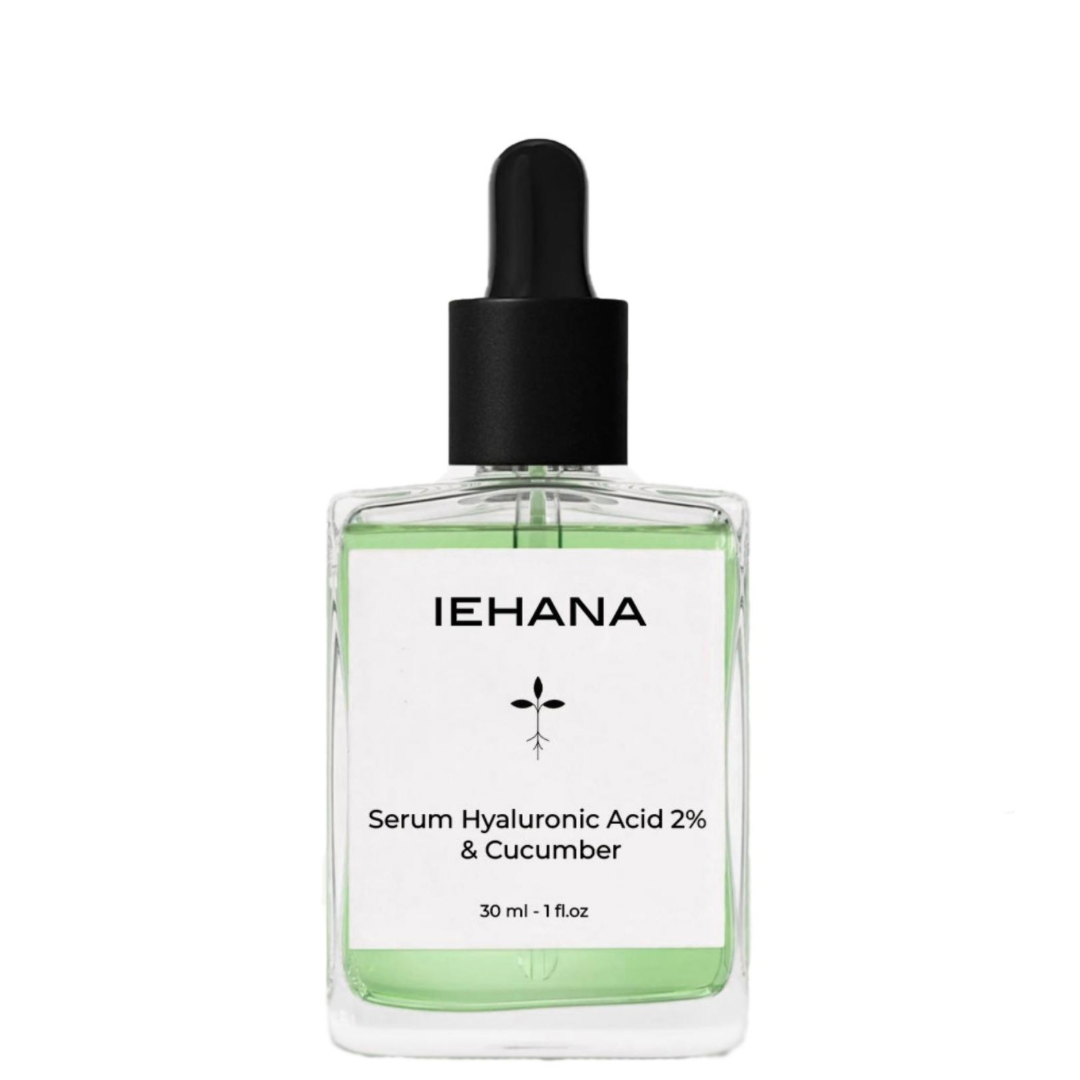 Iehana Anti-Ageing Serum – hydrating 2% hyaluronic acid and cucumber for smooth, plump skin