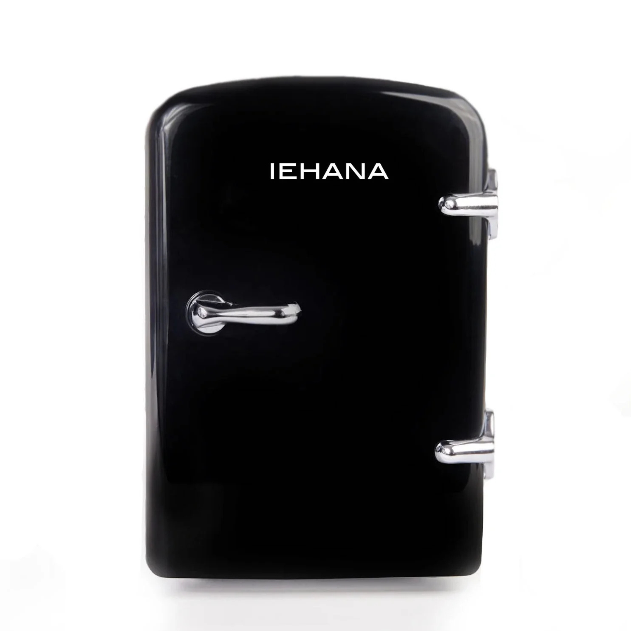 Iehana Black Mini Skincare Fridge – portable beauty cooler and warmer for cosmetics