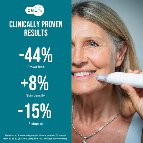 CELF Microvibration Therapy – anti-ageing skincare tool and hyaluronic acid serum for firmer, radiant skin