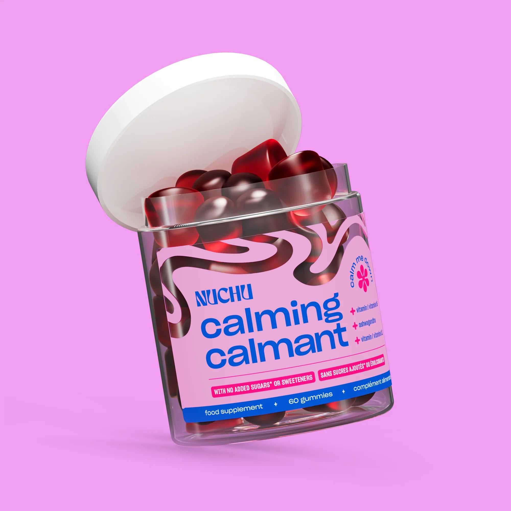 NUCHU Calming Gummies with Ashwagandha for stress relief and relaxation