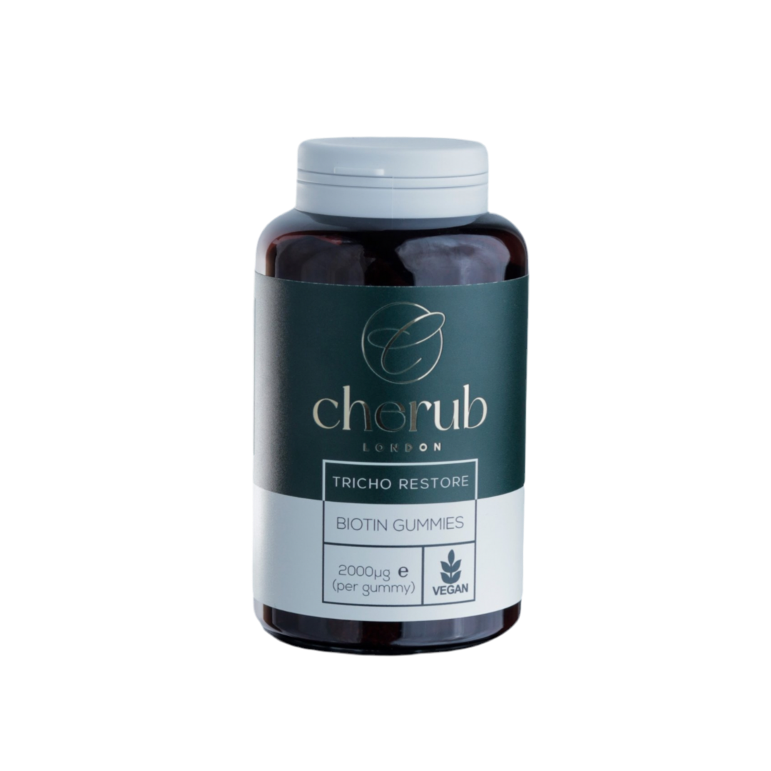 Cherub London Tricho Restore Biotin Gummies – Hair Growth Multivitamin Supplement