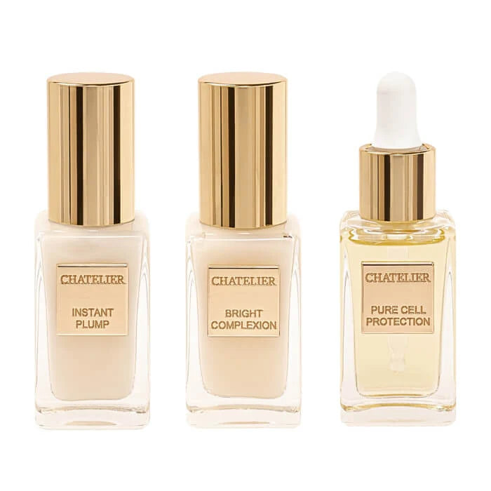 THE SERUM SET™ skincare trio – hydrating, brightening, and repairing serums for radiant skin