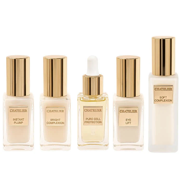 THE SUPREME SERUM NIGHT SET™ – luxury 5-piece skincare set with serums, eye cream, and night cream for overnight repair and hydration