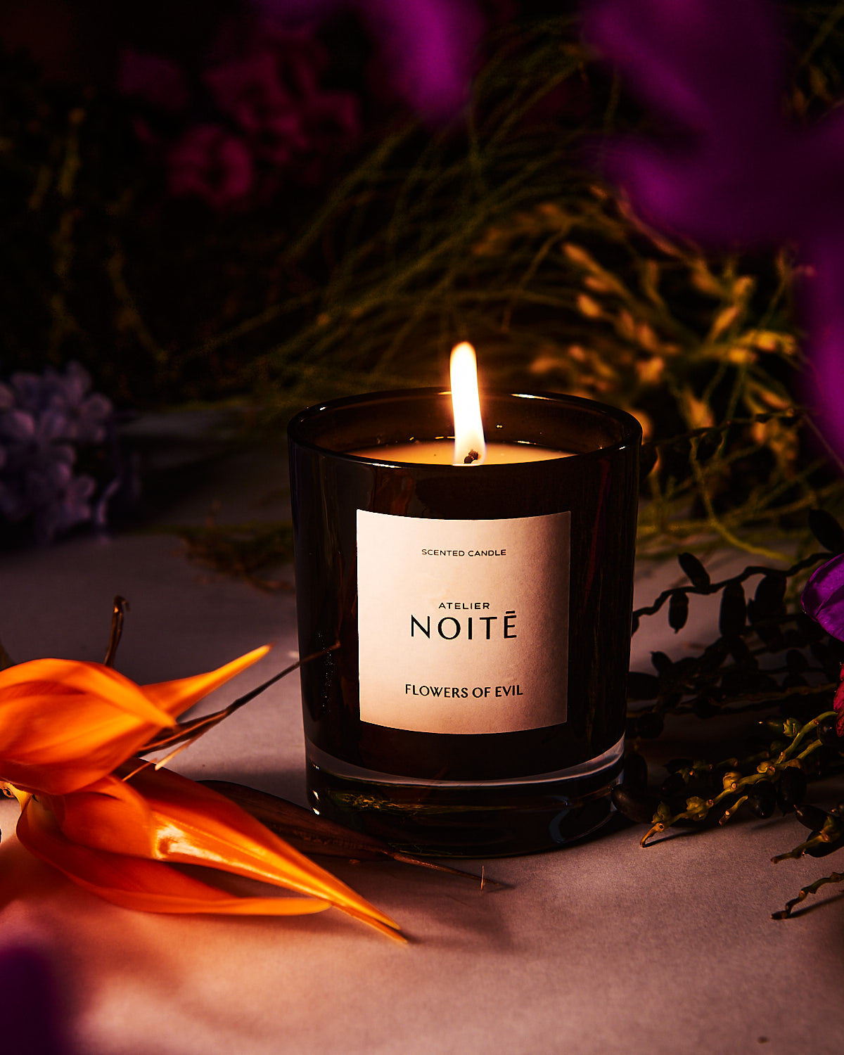 Atelier Noitē Flowers of Evil Candle — moonflower, orange blossom & vanilla luxury vegan candle