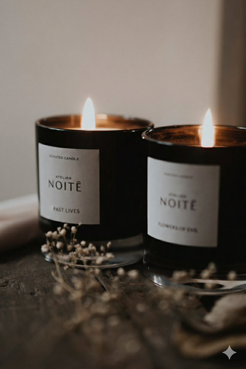 Atelier Noitē Candle Nightflower Duo Set — Nuit de Jasmin & Flowers of Evil luxury candles