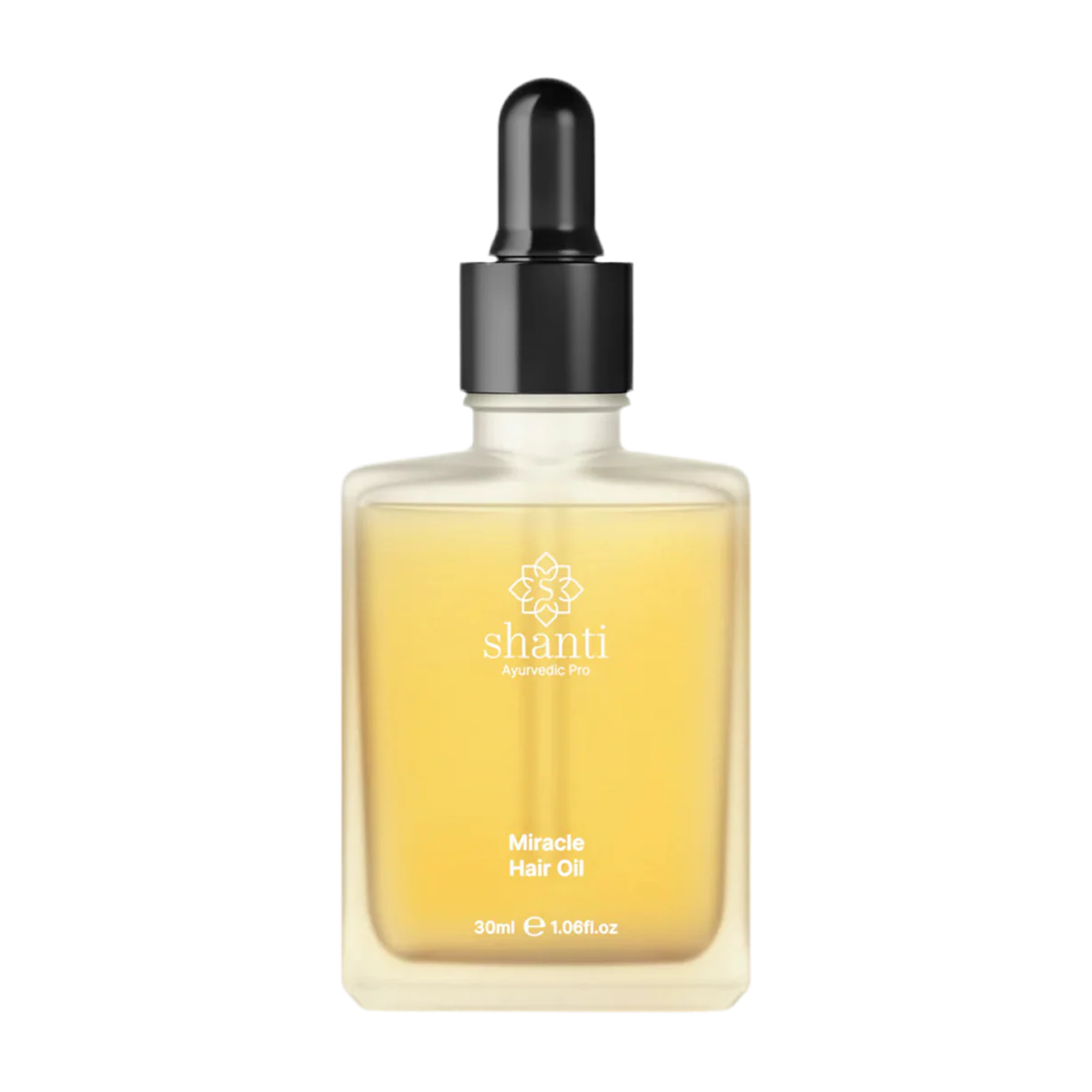 Shanti Miracle Hair Oil bottle – lightweight hair oil for dry, frizzy, or damaged hair