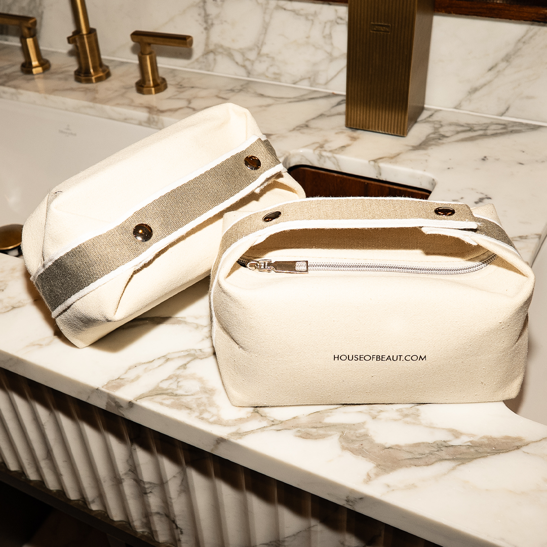 Estelle Vanity Bag – Luxury Canvas Makeup & Skincare Organiser