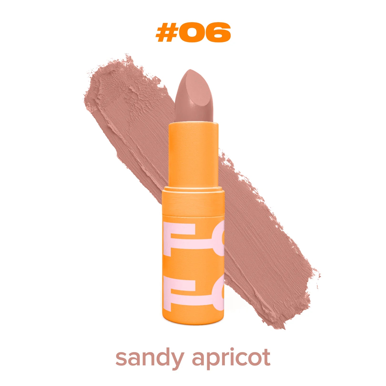 Beauty For Certain Deluxe Lipstick #06 – sandy apricot matte finish lipstick