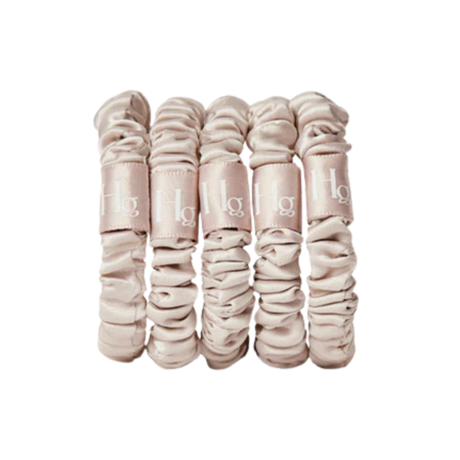 Stone 100% silk hair scrunchies for light hair, reduces breakage and frizz