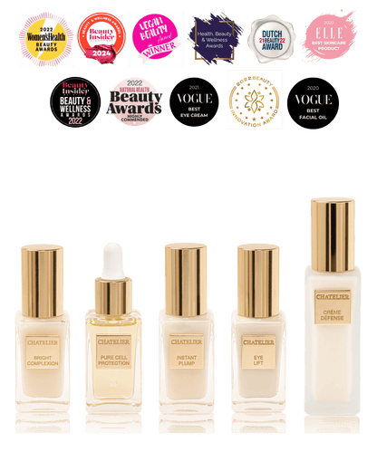 THE SUPREME SERUM DAY SET™ – luxury 5-piece skincare collection for daily hydration, brightening, UV-A protection, and anti-aging