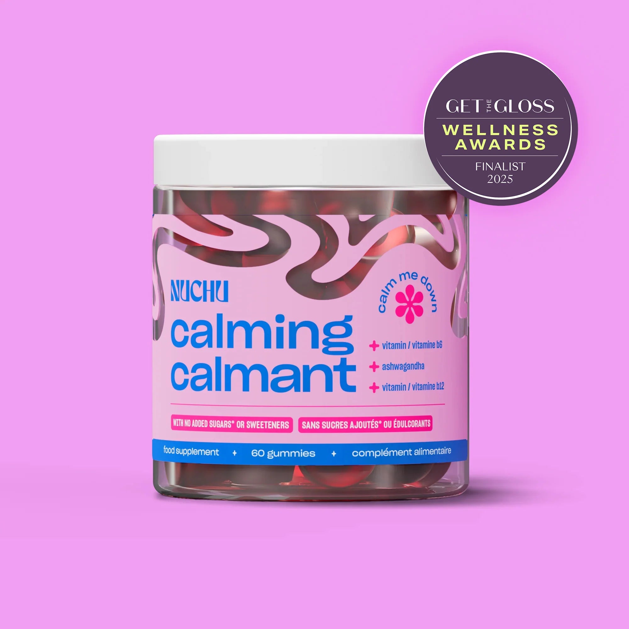 NUCHU Calming Gummies with Ashwagandha for stress relief and relaxation