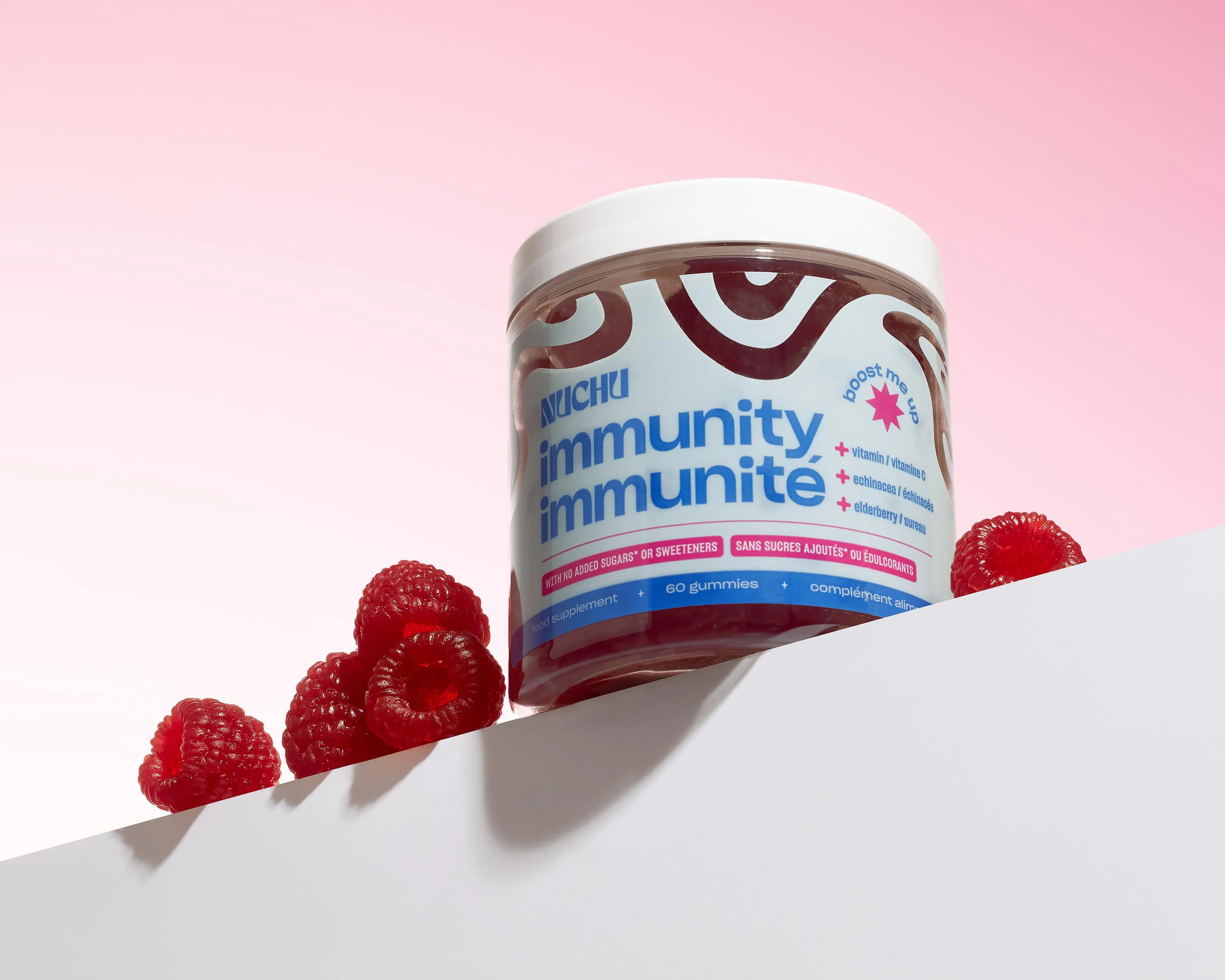 NUCHU Immunity Gummies with Vitamin C, Zinc & Elderberry for immune support