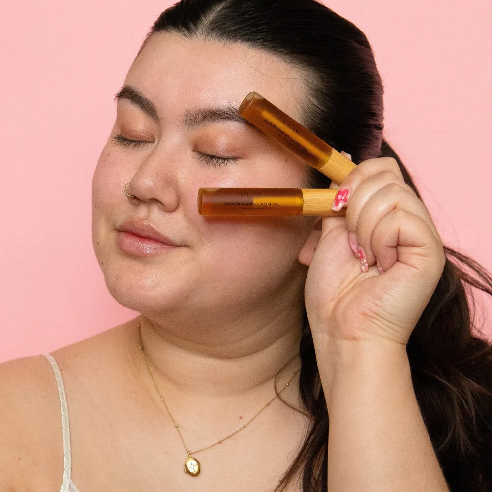 PERL Nourishing Lash Oil – natural vegan lash and brow growth serum with castor and argan oil