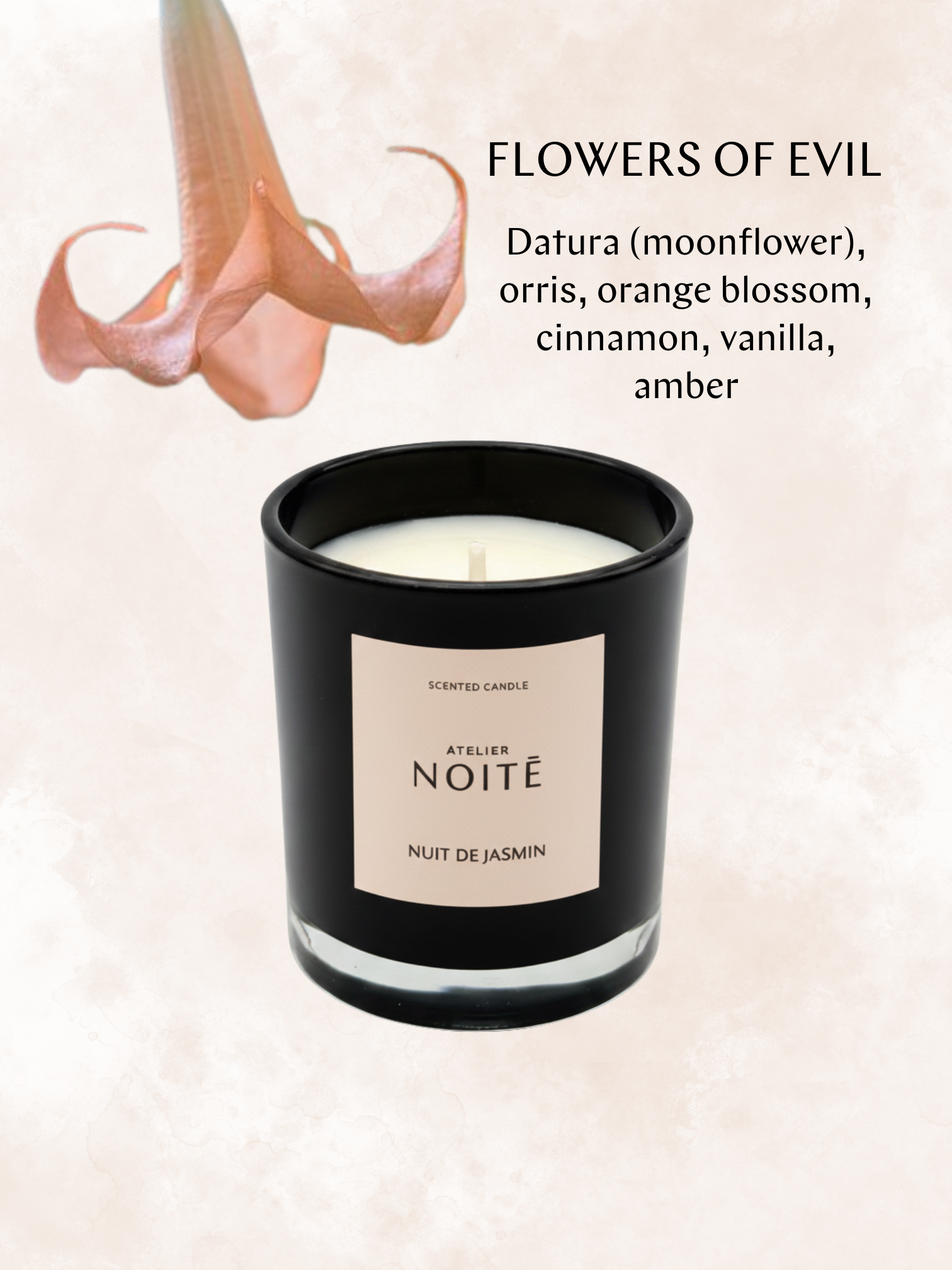 Atelier Noitē Flowers of Evil Votive Candle — datura, orris & amber scent