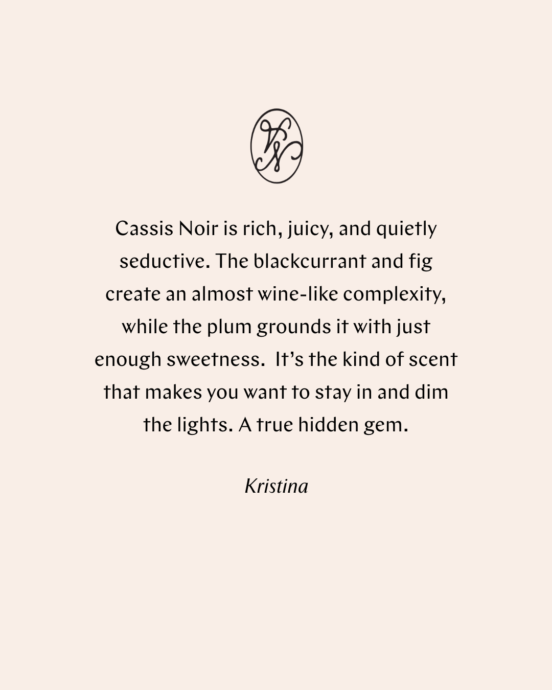 Atelier Noitē Cassis Noir Candle — blackcurrant, fig & green leaf vegan candle