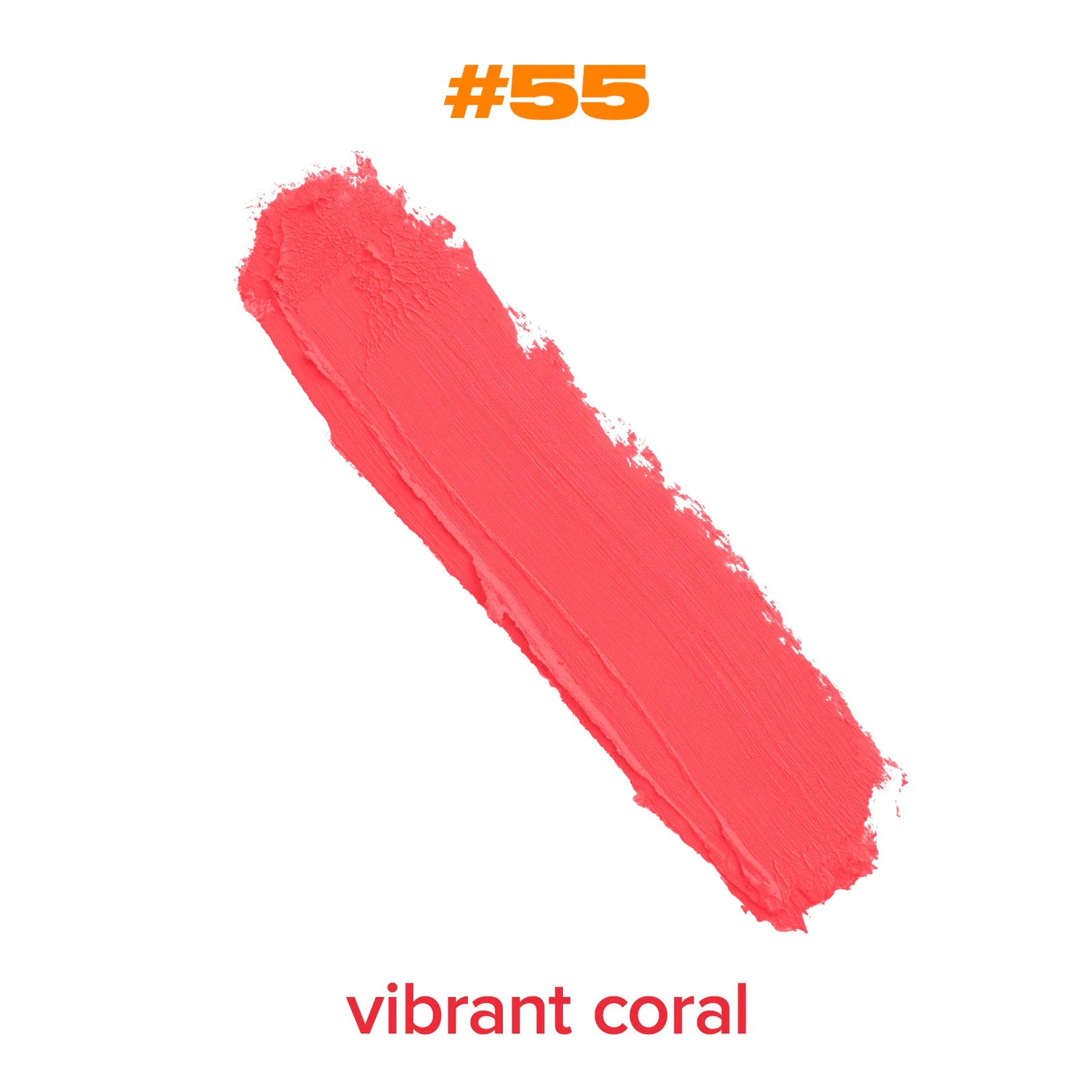 Beauty For Certain Deluxe Lipstick #55 – vibrant coral matte lipstick with velvet finish