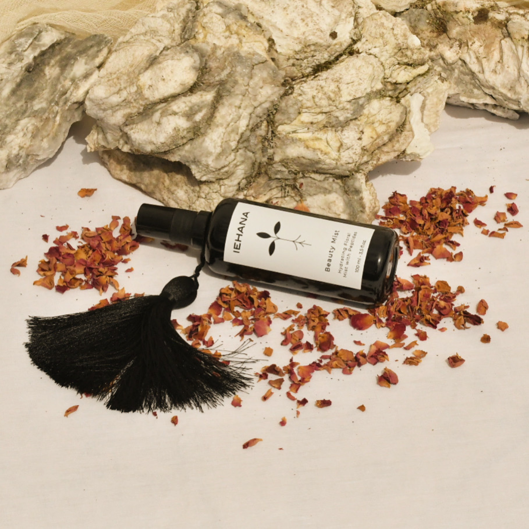 Iehana Beauty Mist – hydrating rose face mist with plant peptides for dewy, refreshed skin