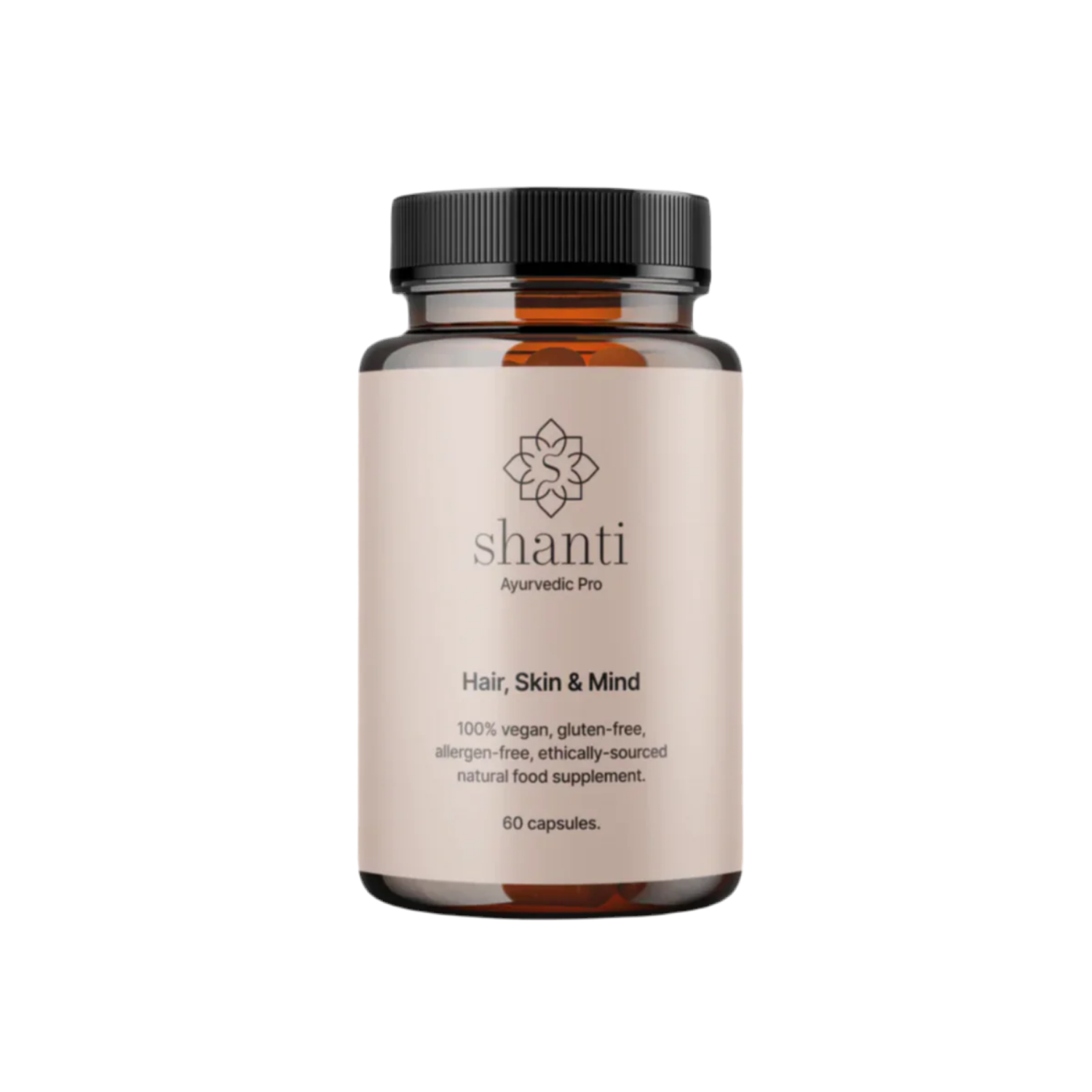 Shanti Hair, Skin & Mind Ayurvedic supplement – beauty and wellness capsules for hair, skin, and mood