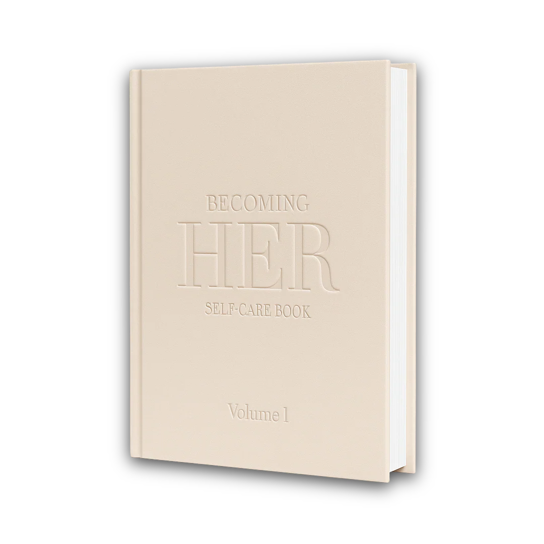Becoming Her self-care e-book cover — Soft Life Blueprint, journaling prompts, daily planner (instant PDF download)