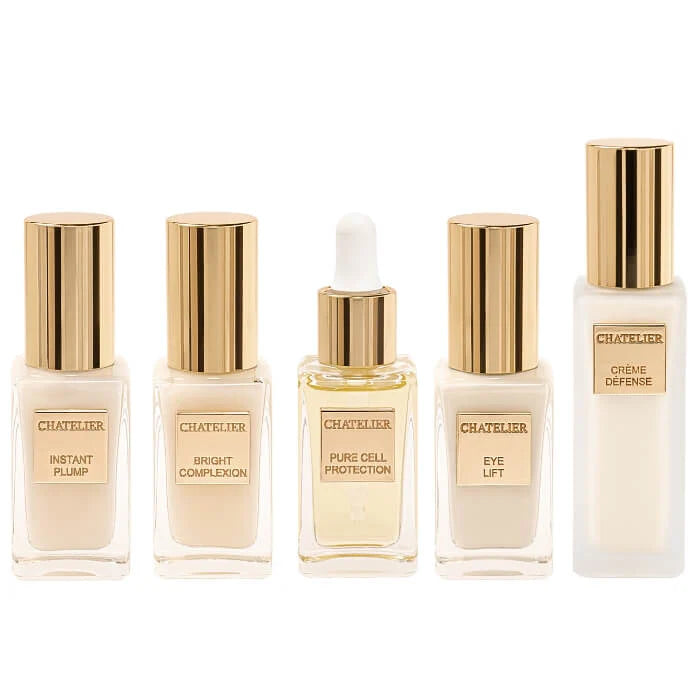 THE SUPREME SERUM DAY SET™ – luxury 5-piece skincare collection for daily hydration, brightening, UV-A protection, and anti-aging