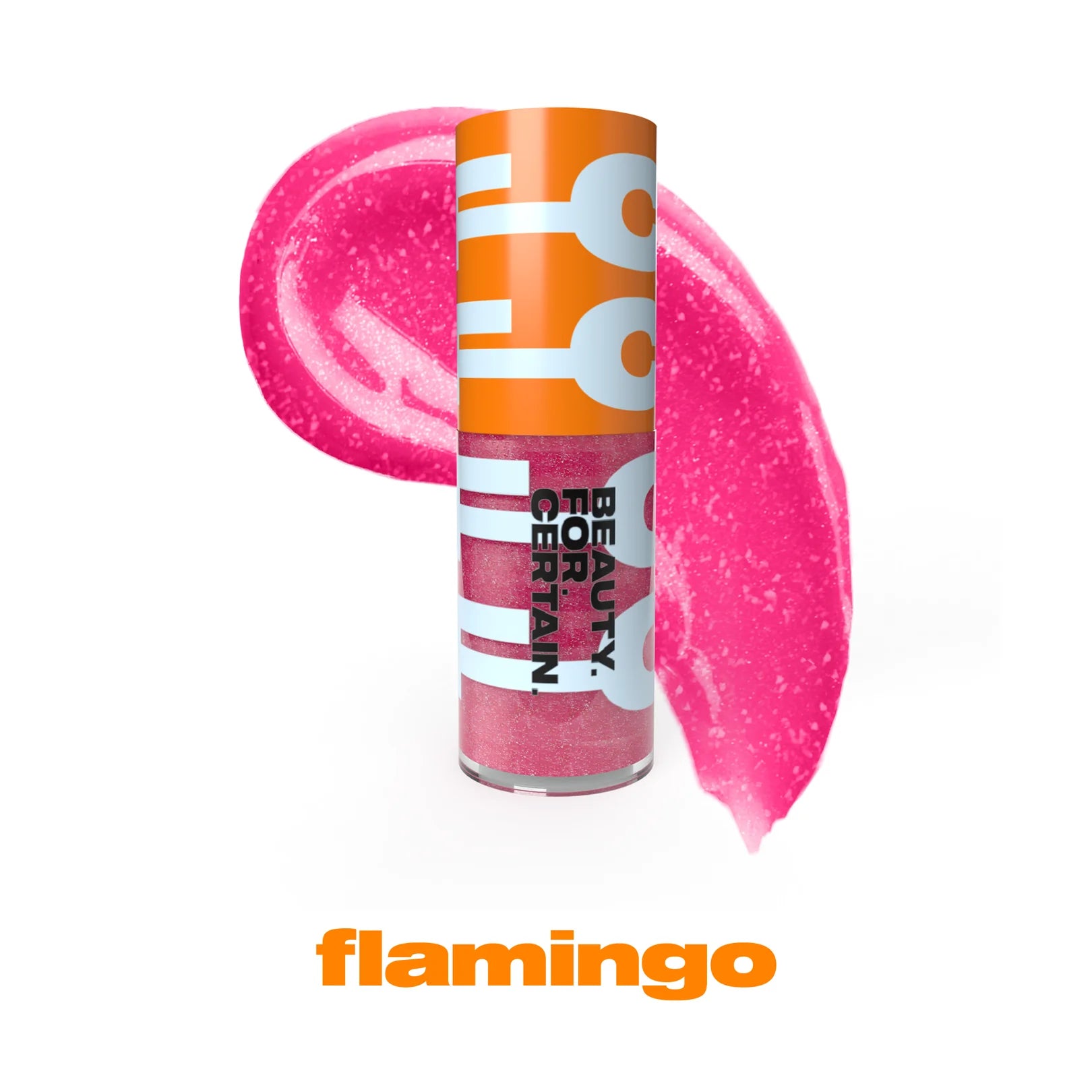 High-Pigment Lip Gloss Flamingo – hot pink with glitter by Beauty For Certain