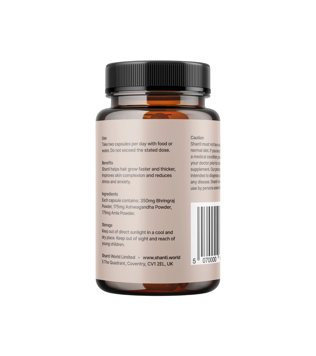 Shanti Hair, Skin & Mind Ayurvedic supplement – beauty and wellness capsules for hair, skin, and mood