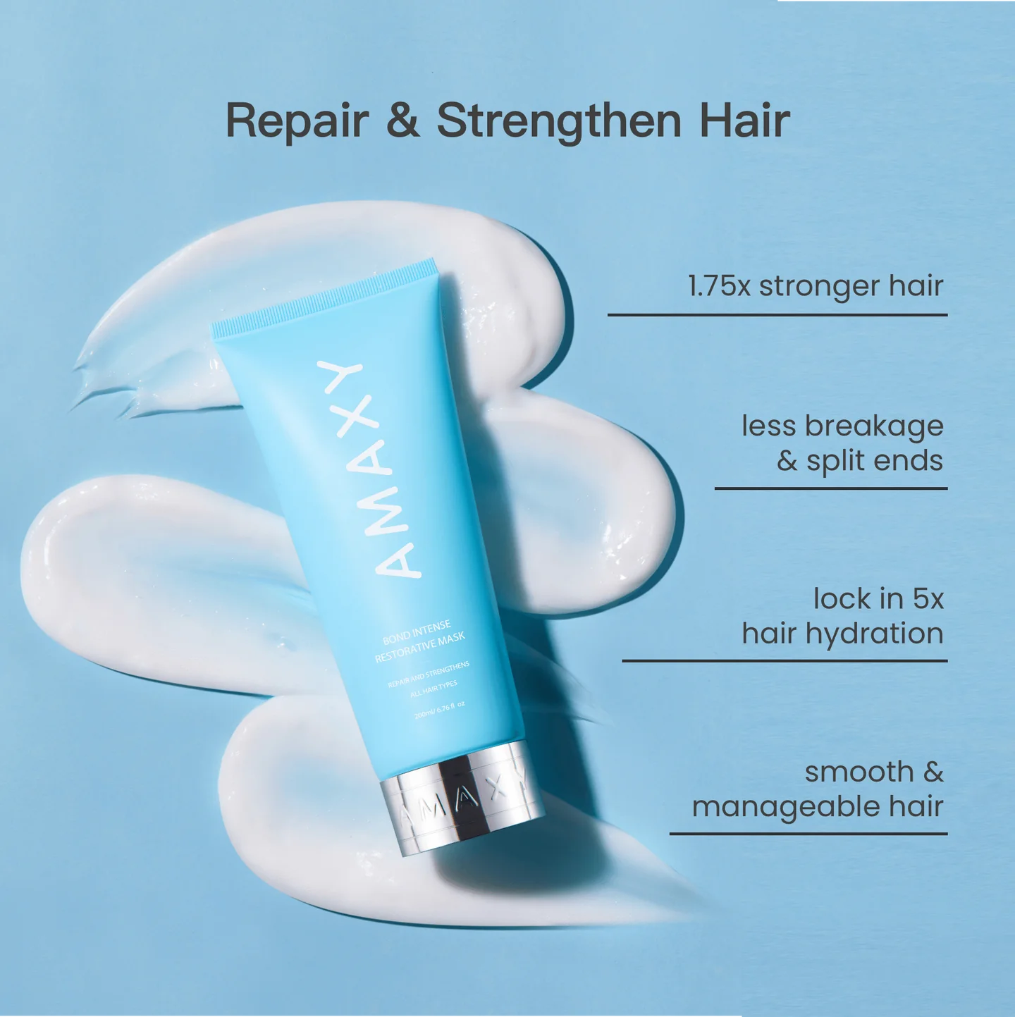 AMAXY Bond Intense Hair Mask – restorative treatment for heat-damaged and coloured hair