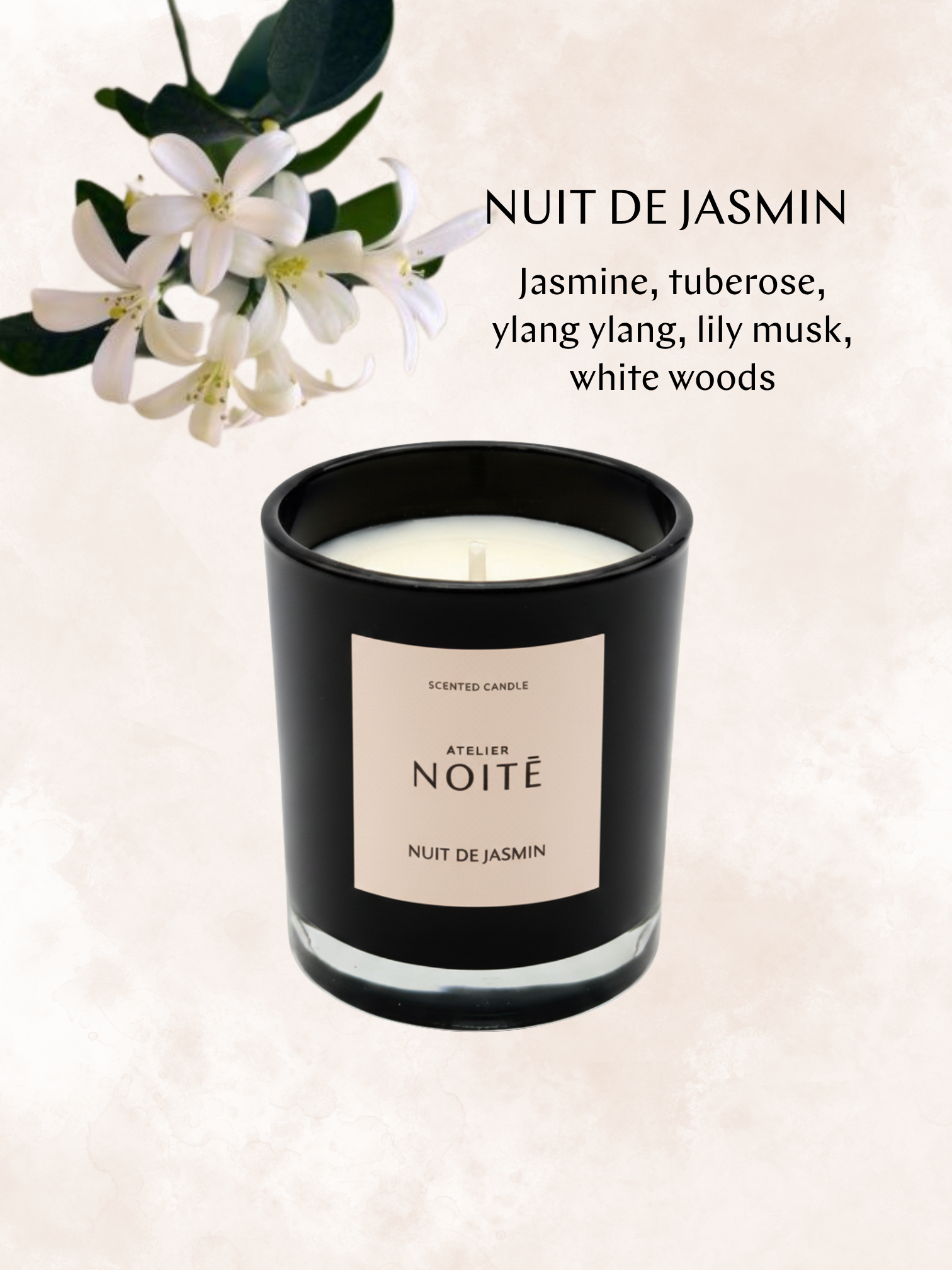 Atelier Noitē Nuit de Jasmin Votive Candle — jasmine, tuberose & ylang ylang scent