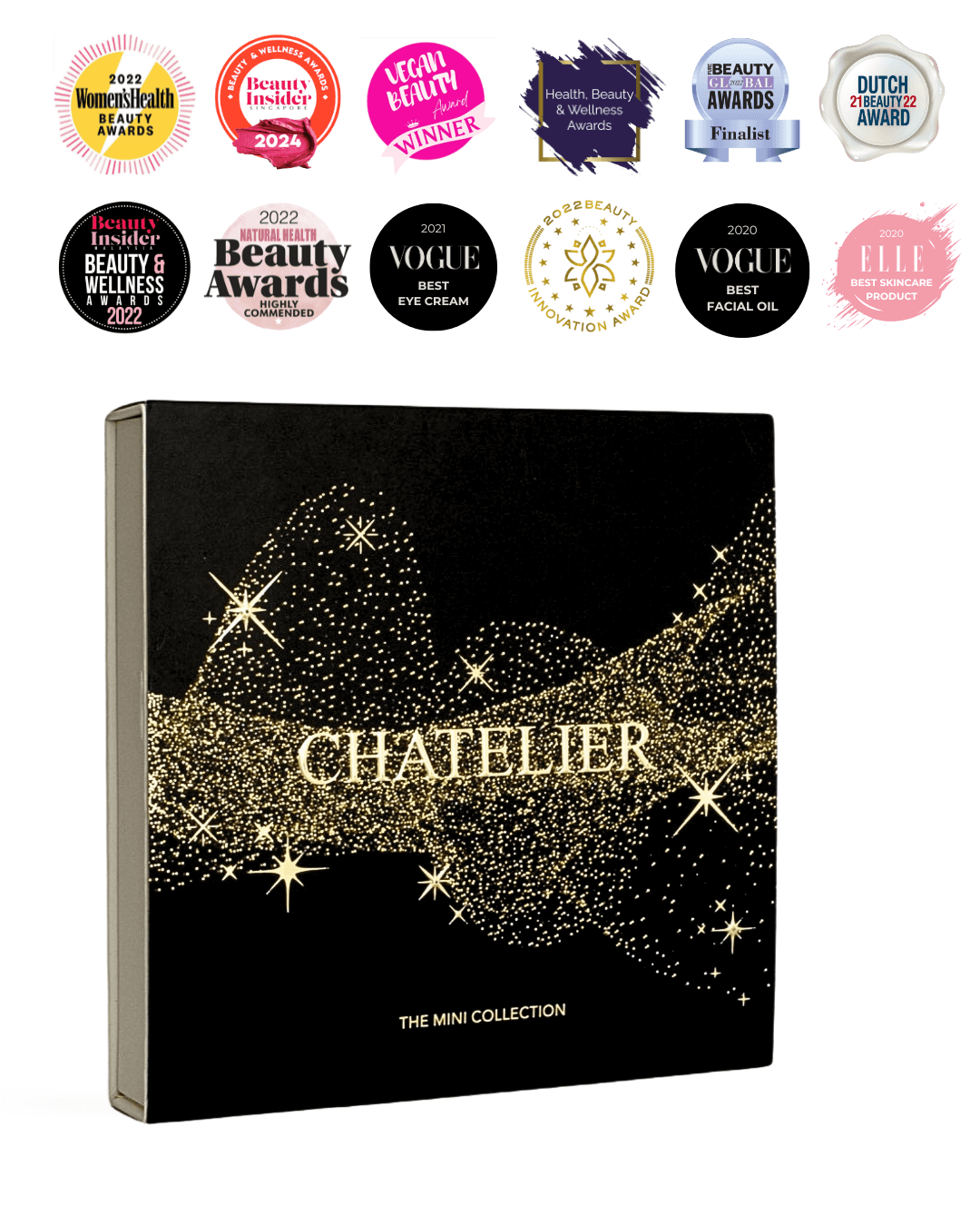 THE MINI COLLECTION™ luxury skincare discovery set – 7 travel minis for hydration, repair, and radiance