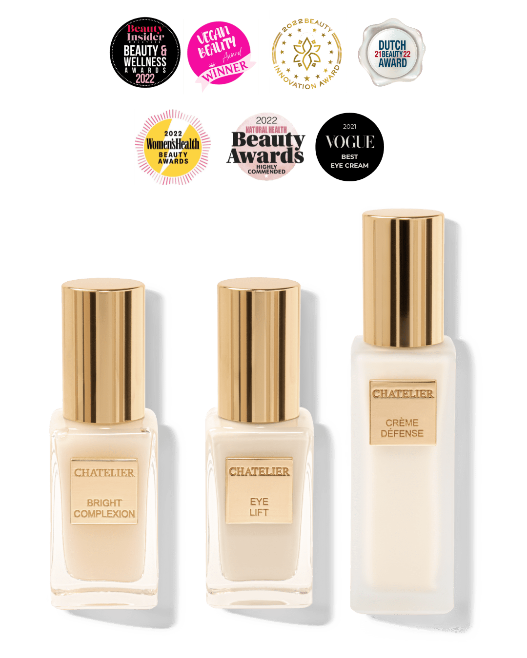 THE BRIGHTENING SET + UV-A™ skincare trio – brightening serum, eye cream & UV-A defense day cream for radiant, youthful skin