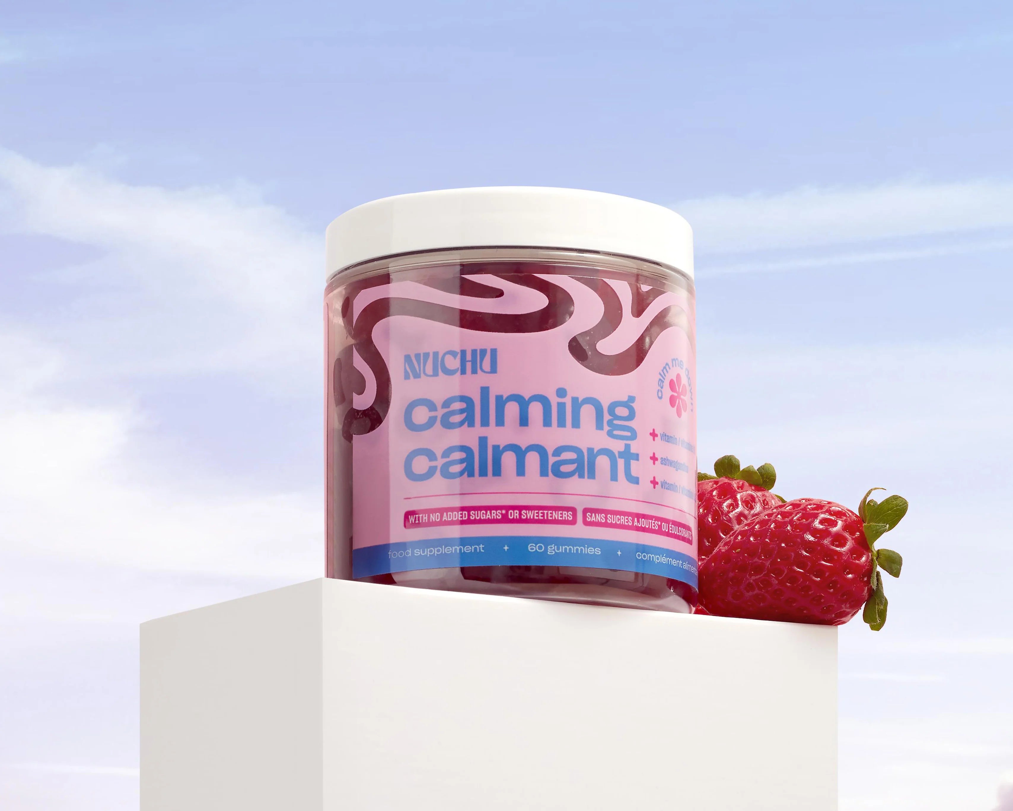 NUCHU Calming Gummies with Ashwagandha for stress relief and relaxation