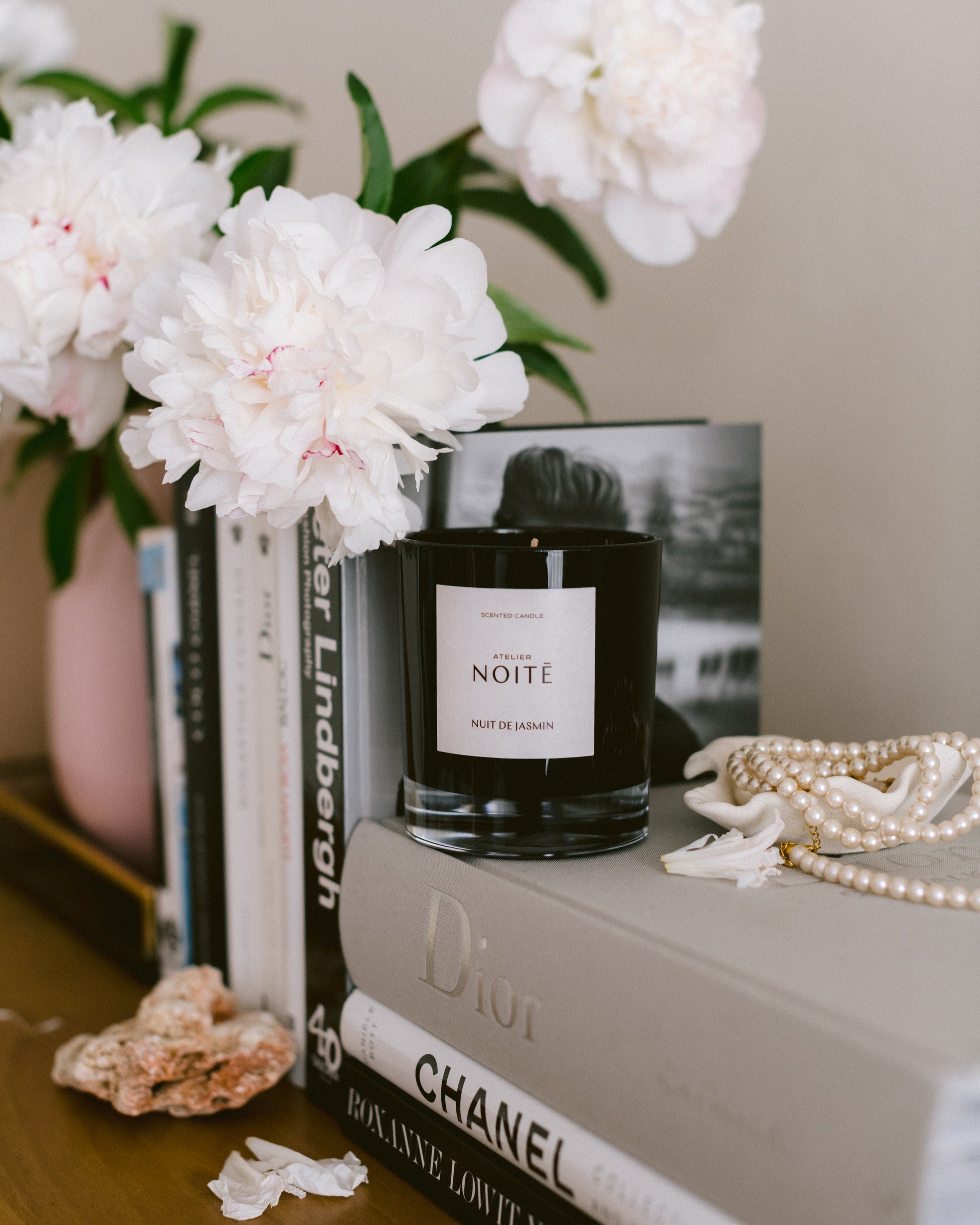 Atelier Noitē Nuit de Jasmin Candle — jasmine, tuberose, ylang ylang luxury vegan candle