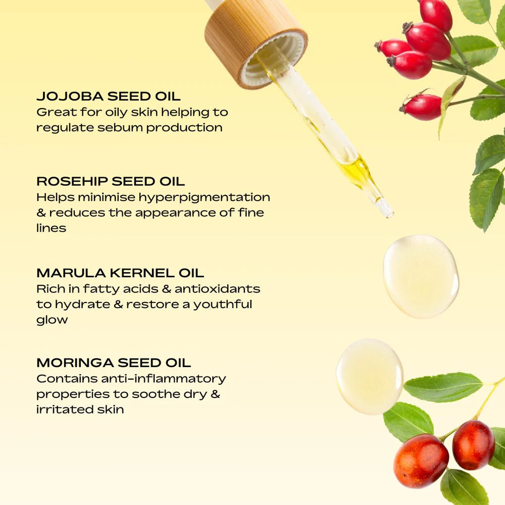 PERL Radiance Facial Oil bottle – vegan face oil that hydrates, brightens, and restores glow